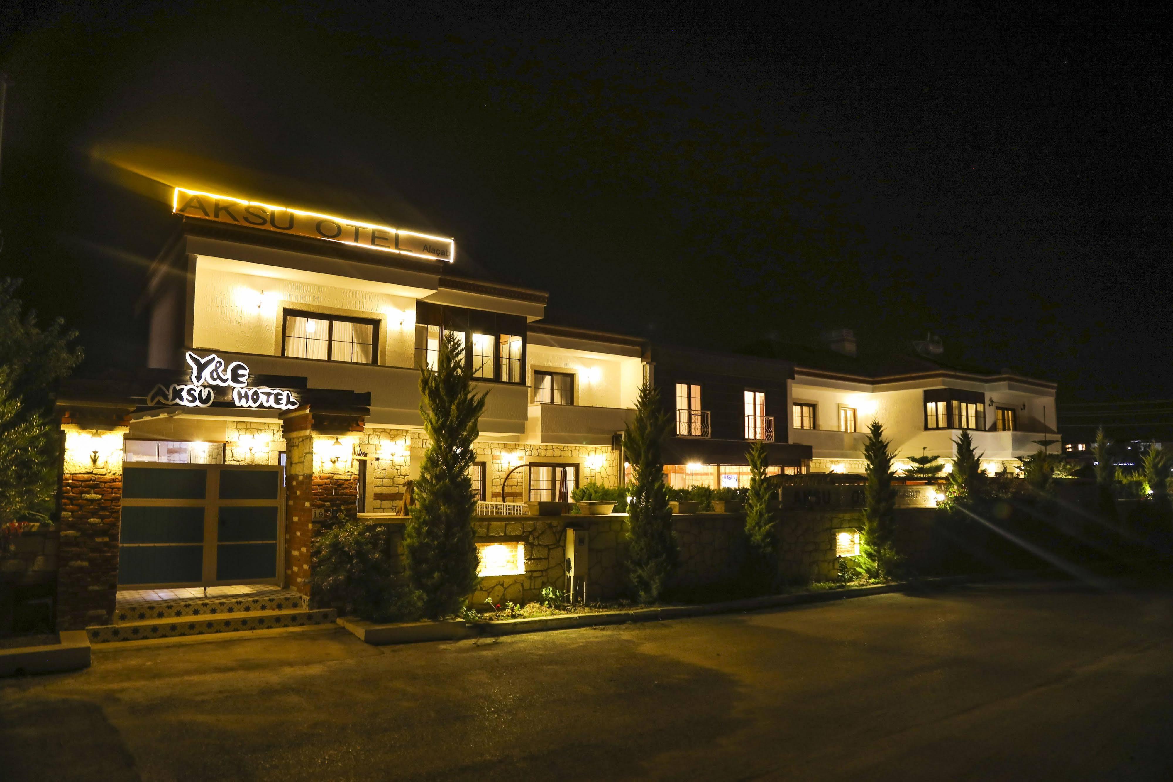 Aksu Hotel Alacatı Bagian luar foto